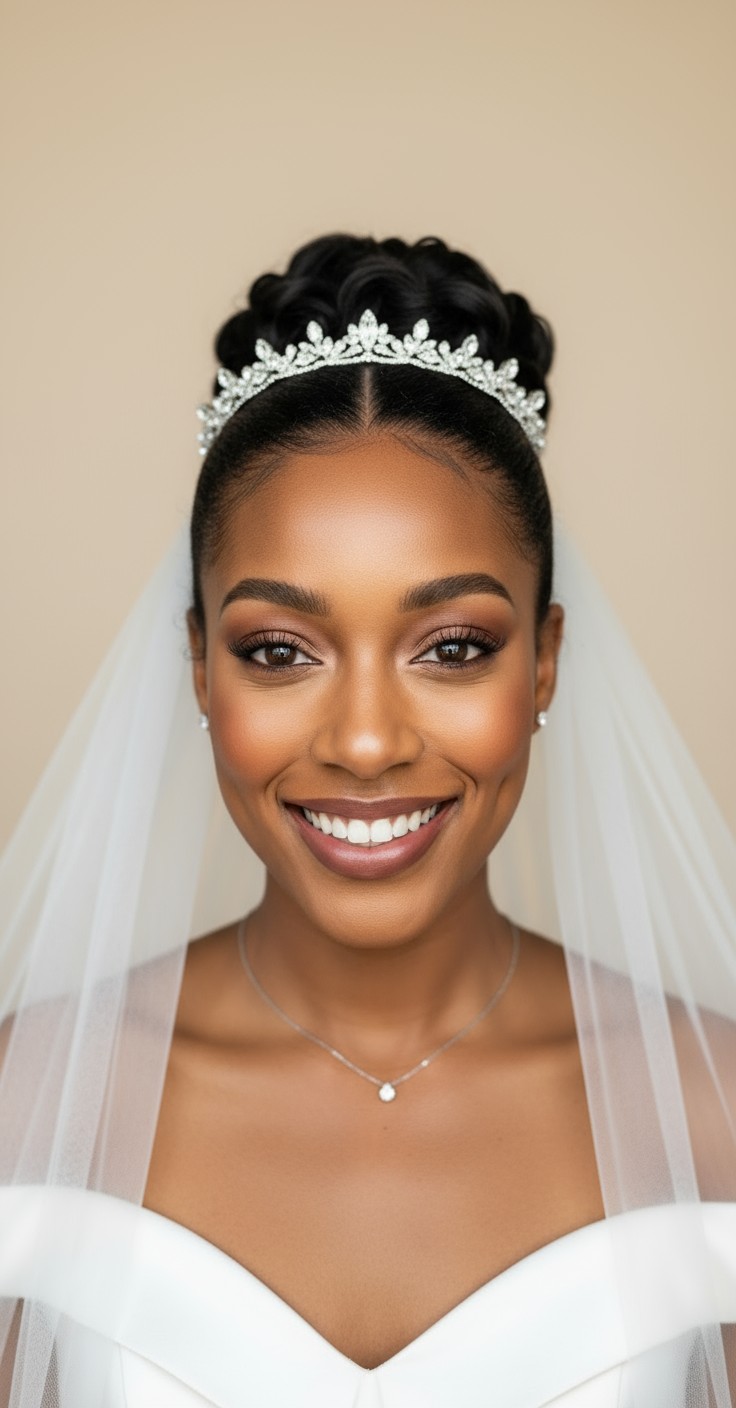 After Updo With A Veil